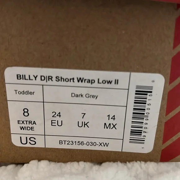 Billy D|R Short Wrap Low II gray shoes orthotic Extra Wide - Picture 2 of 5